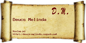 Deucs Melinda névjegykártya